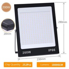 울트라 얇은 미니 홍수 빛 LED 10W 20W 30W 50W IP66 Led 프로젝터 고휘도 방수 야외 스포트 라이트, 07 200W 220V_01 Warm White