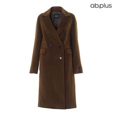 ab플러스 카키브라운 울 핸드메이드 더블버튼 코트 LSU4CC13A