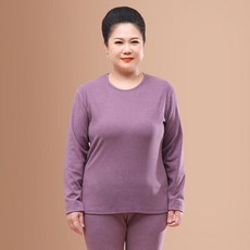 노인 뚱뚱함 엄마 보온내의 중년 가을옷 오버핏 빅사이즈 여성의류 200근