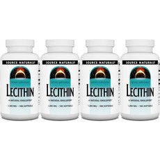 Source Naturals 소스내추럴스 레시틴 1200mg 소프트젤, 4개, 100정