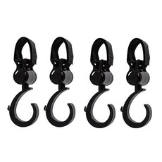 다목적 유모차 후크 360 도 유모차 후크 유아 가방 행거 정리함 카시트 액세서리 4 개로트, [01] 4PCS, 4개