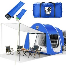 SUV 텐트 자동차 캠핑 테일게이트 텐트용 1-4인용 수면 용량 캠핑용 캐리어 가방 야외 캠핑을 위한 간편한 설정