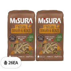미주라 통밀펜네떼, 500g, 26개