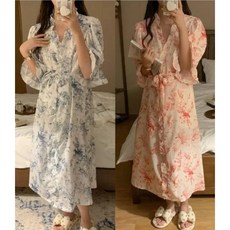 지아픽 수채화 뜨왈 원피스 로브가운 (머리띠 포함)