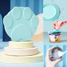 그릇 휴대용 실리콘 개 고양이 캔 뚜껑 2-in-1 식품 실러 스푼 애완 동물 커버 보관 신선도 유지 액세서리, [19] 1pink lid 1spoon