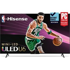 하이센스 75인치 클래스 U6 시리즈 미니 LED ULED 4K UHD 구글 스마트 TV 75U6K QLED 풀 어레이 로컬 디밍 돌비 비전 IQ ， HDR 10 VRR 게임