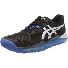 Asics Men 's Gel-Resolution 8 Tennis Shoe Black (Black / White) 6 UK