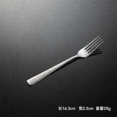 해머 패턴 스테스 커트레이 스푼 나이프 포크 스퀘어 핸들 레트로, 1개