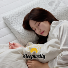슬립웰리 프리미엄 천연 라텍스 경추베개, 1개