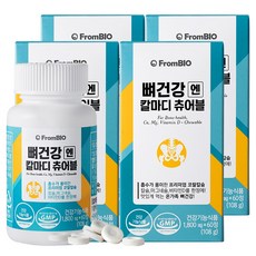 프롬바이오 뼈건강엔 칼마디 츄어블, 60정, 4병, 108g