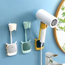 놀자리빙 핸즈프리 자바라 각도조절 드라이기 걸이 드라이 홀더, 옐로우, 1개