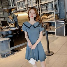 호돌룰루 프레이치 볼륨 스커트 뚱뚱한 여름옷 하프기장 허리보정 보여 빅사이즈 슬림핏 양면으로 입다 슬기롭다 훈제함