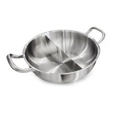 키친아트 인덕션 IH 이지 스텐 반반냄비, 30cm, 실버, 1개