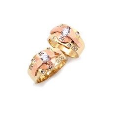 유앤미쥬얼리 14K Gold 마르티 핑크 커플링 반지