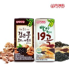 삼육두유 [삼육두유][삼육두유]검은콩 호두와 아몬드 190ml 48팩+발아현미 19곡 48팩, 1세트