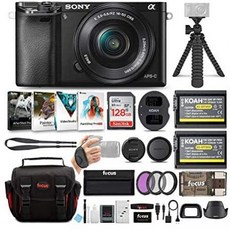 Sony Alpha a6100 APS-C Mirrorless Interchangeable-Lens Camera with 16-50mm Lens Bundle (9 Items), One Color_Body + Lens, 상세 설명 참조0, 상세 설명 참조0