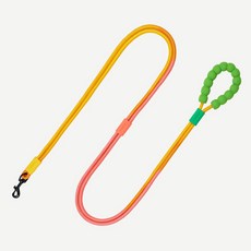 펫쭈 강아지 리드줄 목줄 핸즈프리 산책줄 멀티, 오렌지옐로, 1개