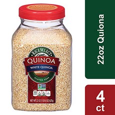 RiceSelect White Quinoa 22 oz (Pack of 4) RiceSelect 화이트 퀴노아 22oz(4팩), 22-Ounce, 4-Pack, 4개, 623g