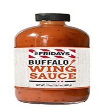 TGI Friday's Buffalo Wing Sauce 17 oz (Pack of 2) TGI 프라이데이 버팔로 윙 소스 481.9g (2 팩), 1