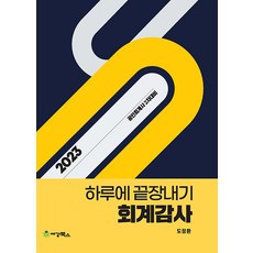 2023 하루에 끝장내기 회계감사 도정환 세경 9791159733444, 크리스탈링 1권(반품불가)