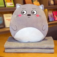 고양이캐릭터이불베개담요