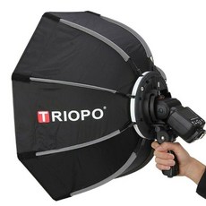 TRIOPO 팔각형 소프트 박스 리플렉터 천 S 브라켓 포함 Godox V1 AD200 Pro 55cm 21.6 인치 65cm, 01 65cm25.6inch, 1개