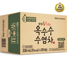 광동 V라인 옥수수 수염차 무라벨, 330ml, 240개