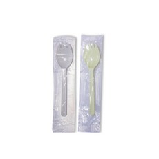 코디마트 일회용 스포키(스푼포크) 개별포장 아이보리, 1세트, 2000개