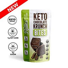 BETTER THAN GOOD SNACKS Keto Chocolate Crunch Bites | Sugar Free Low Carb Dark Chocolates | Gluten Free Diabetic Friend, 1
