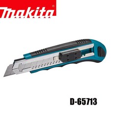MAKITA 개폐식 유틸리티 나이프 안전 잠금 장치가 있는 접이식 퀵 체인지 편안한 고무 핸들 블레이드 수, 1개, 01 CHINA, 09 D-65713