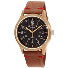 타이맥스 캐주얼 빈티지 손목시게 골드레드 MK1 아웃도어 가죽시계 TIMEX