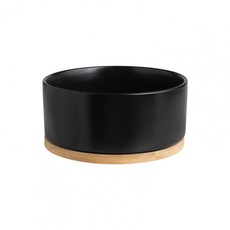 반려동물 온열 물 공급기 열 그릇 목재 베이스 난방 전기 세라믹 온도 조절 제어 350ML, 1개, Black