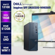 델 인스피론 SFF 3020S 인텔 i3-13100 슬림 데스크탑 사무용 본체, 16GB, 512GB, WIN11 Home, 16GB