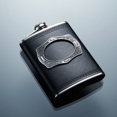 위스키보틀 술통 휴대용 술병 양주 스탠리 와인 스테인리스 미니, 220ml, [304]8o 블랙 푸와펜, 1개