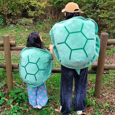 착용 잠자는 침장 봉제 입는쿠션 코스프레 등딱지 인싸템 파티 의상 거북이등껍질쿠션, 80cm