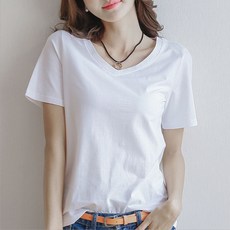 반팔면티 여자 티셔츠 단색 키밍 오버핏반팔셔츠 무지 hhj*707Og