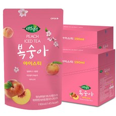 자연생각 복숭아 아이스티 190mlx20팩, 190ml, 20개