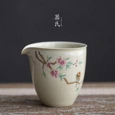 우르보스 도자기찻잔 기씨 옛 푸르다 유약 공도배 가정용 쿵푸 개봉함 분다기 공배 균등하게 티 바다에 쓰러지다 다구, 옛 푸르다 유약 공배 고액의 도운