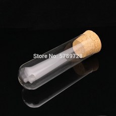 1pcs 40x150mm 투명 원형 하단 유리 시험관 코르크 마개가 달린 입 두꺼운 유리관 교육 장비 테스트 튜브, 없음