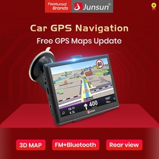 준선 7 정전용량 자동차 GPS 내비게이션 FM 블루투스 유럽/러시아 자유 지도 차량 위성 내비게이션 GPS, 01 China, 01 Without Bluetooth