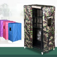 고양이 개 철망 야외 방풍 케이지 레인 커버, 블루, 60x40x50 케이지 커버에 적합, 1개