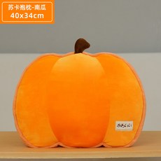 배게 선인장 나뭇잎 쿠션 방석 등받이 소파 꽃 침실 선물 큐션 베게 허그 사무실 거실, 호박_45cm 전후