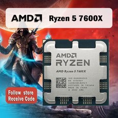 AMD Ryzen 5 7600X R5 7600X 4.7 GHz 6 코어 12 스레드 CPU 프로세서 5NM L3 = 32M 100 000000593 소켓 AM5 쿨러 없음 - 라이젠7600x