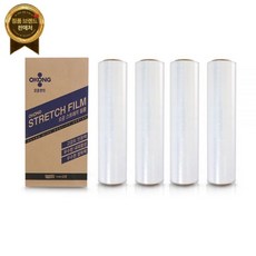 오공 스트레치필름 12mic 폭500mm 350미터 공업용랩 수동용 4개 1박스, 12micx500mmx350M(4개)1BOX