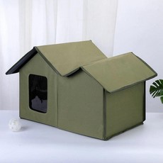 개집 강아지집 고양이 케이지 집 둥지 야외 방수 강아지 애완 동물 하우스 사계절, 2. Grass green, 1개