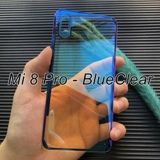DRKITANO 샤오미 미 8 Mi8 프로 배터리 후면 커버 유리 패널 하우징 케이스 교체 및 접착 스티커, [12] Mi8 Pro-BlueClear, 1개