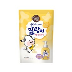 샤워메이트 말랑카우 버블 핸드워시 바나나 리필, 450ml, 10개