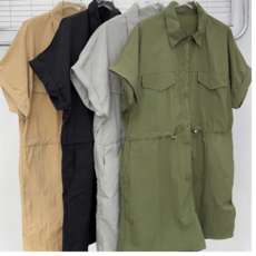 캣츠원피스 / 나일론 바스락 스트링 반팔 점프수트