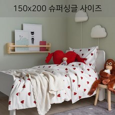 이케아 이불커버 베개커버 바른드룀 이불커버+베개커버 150x200 슈퍼싱글사이즈 싱글사이즈 BARNDROM 빨간하트이불