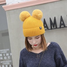 위파인더 모자 여성 겨울 플러스 벨벳 귀 따뜻한 모자 한국어 버전 귀여운 양모 공 공 니트 모자 부모-자식 캐주얼 울 모자